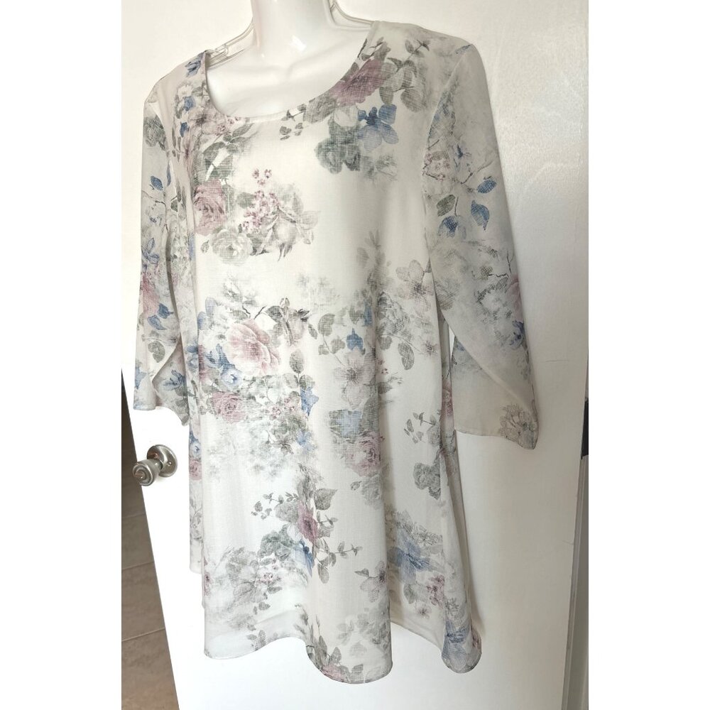 Women Dress Indigo Soul Floral Pastel Size 2XL